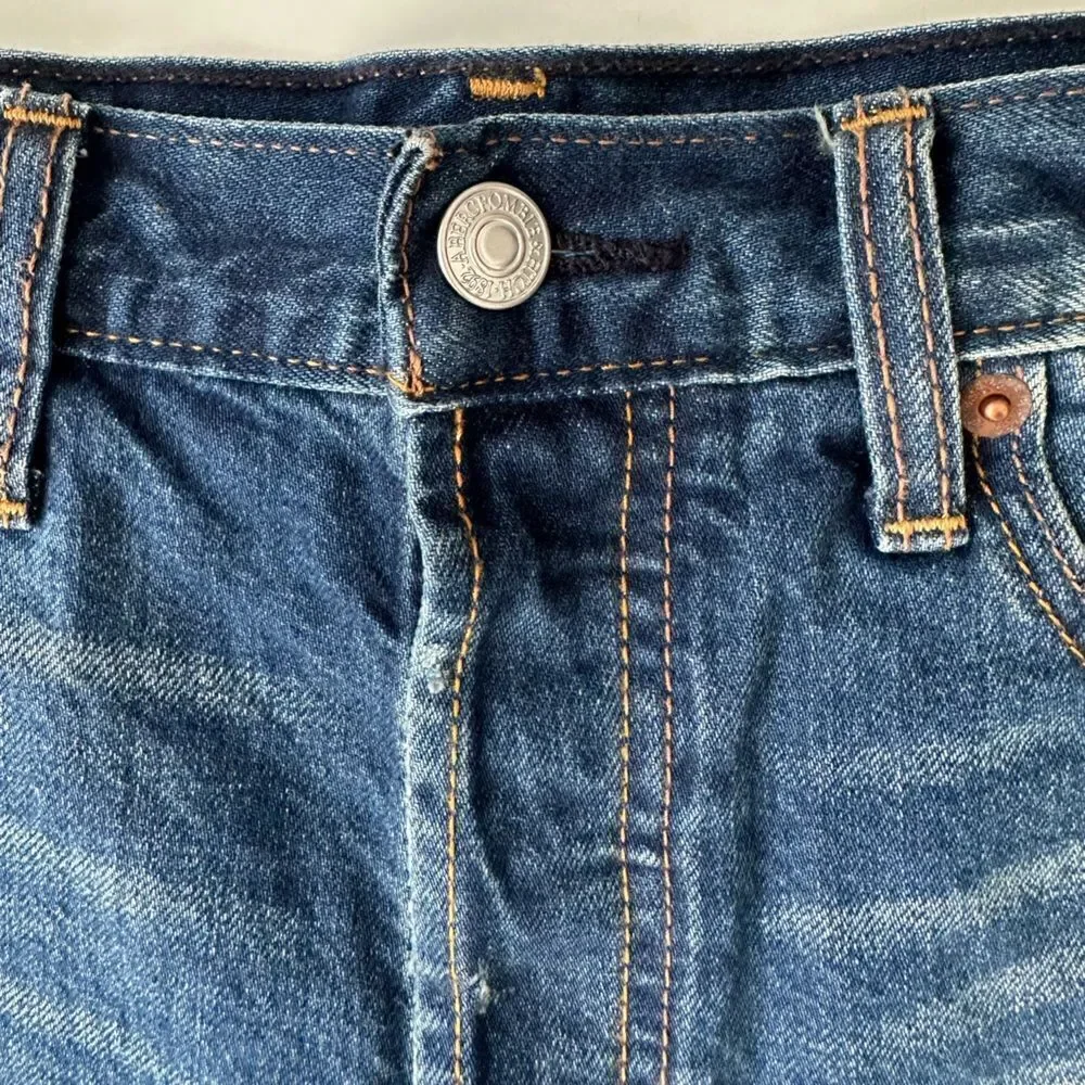 ABERCROMBIE & FITCH Button-Up Denim Shorts Size 26